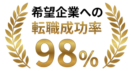 希望企業への転職成功率98%